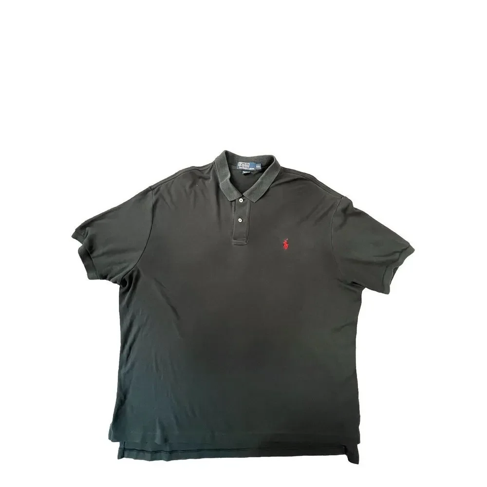 Polo Ralph Lauren Polo Shirt Mens XXL Black Red Pony Logo Short Sleeve Cotton